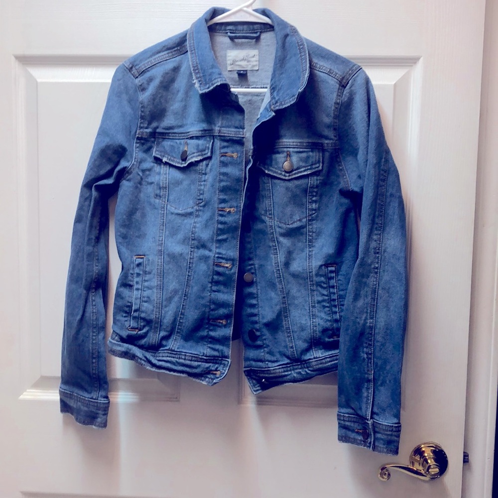 Universal Thread Distressed Jean Jacket - image 1